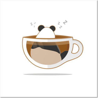 Panda in a Cup Posters and Art